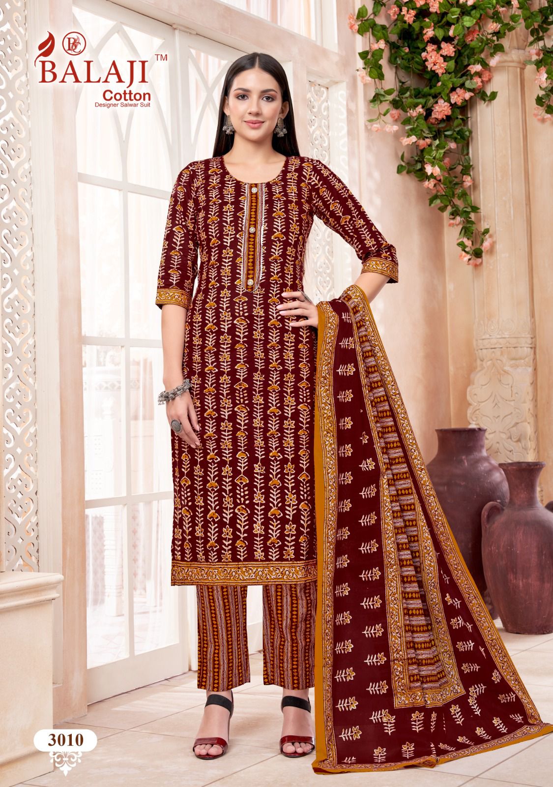Balaji Battik Art Work Vol 3 Printed Cotton Dress Material Catalog